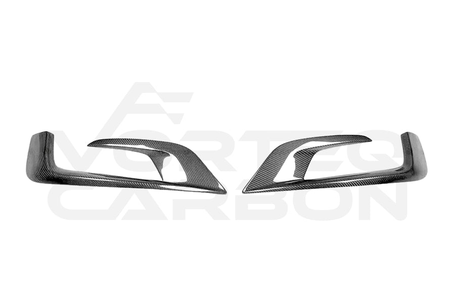 Carbon Fiber Front Bumper Canard Vent Trims - Mercedes Benz S Class W222 Sedan S63 S65 AMG (2014-2017)