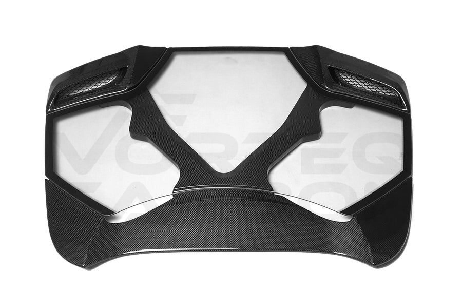 Carbon Fiber Rear Engine Hood w/ Glass - Ferrari 488 Spyder (2015-2020)