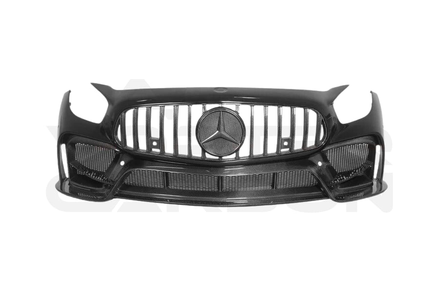 Partial Carbon Fiber I Style Front Bumper w/ Grilles - Mercedes Benz AMG GT/GTS (2015-2016)