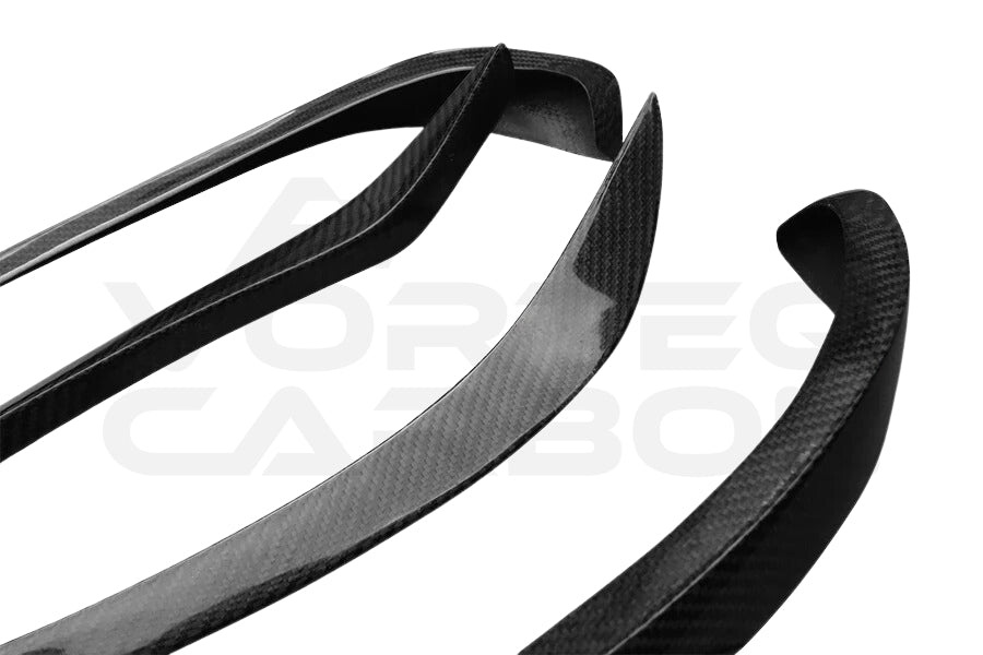 Carbon Fiber R Style Front Bumper Canards - Mercedes Benz W117 CLA Sport / CLA45 AMG (2013-2016)