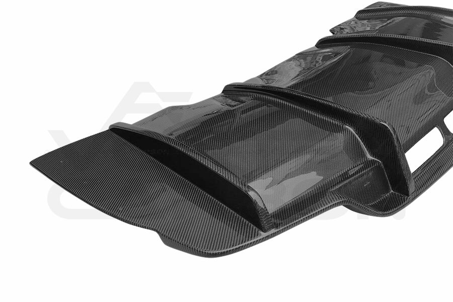 Carbon Fiber P Style Rear Diffuser - Mercedes Benz W205 C63/S AMG Sedan (2015-2021)