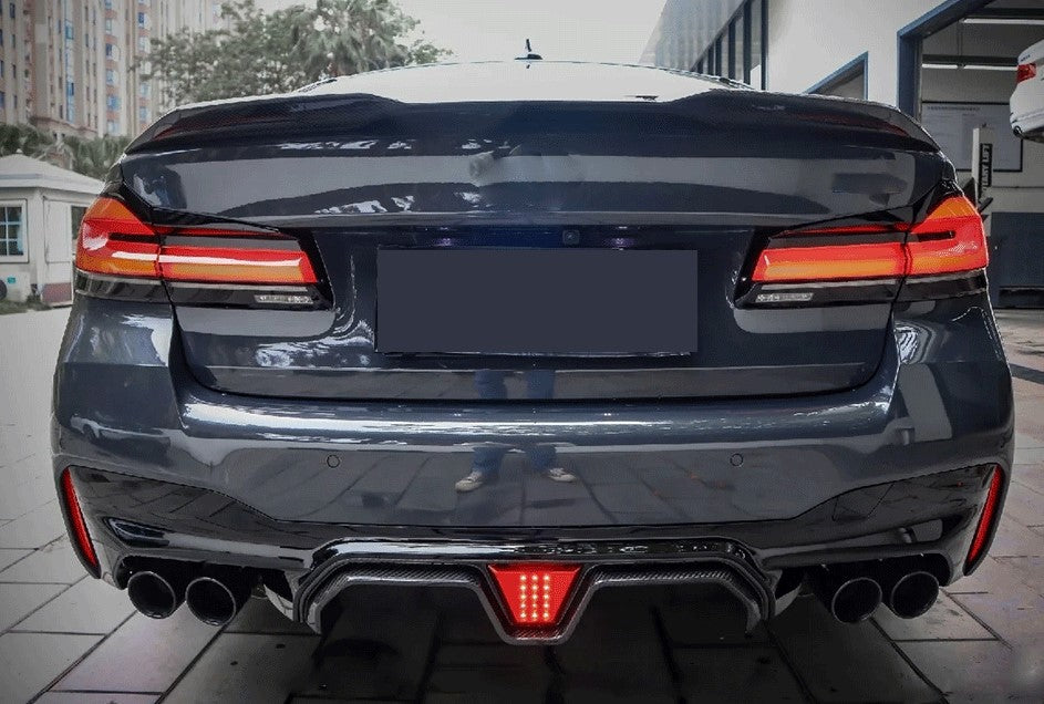 Carbon Fiber F1 Light LED Rear Diffuser - BMW F90 M5