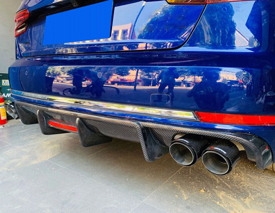 Carbon Fiber Rear Diffuser - Audi A4 B9 Sedan (2017-2019)