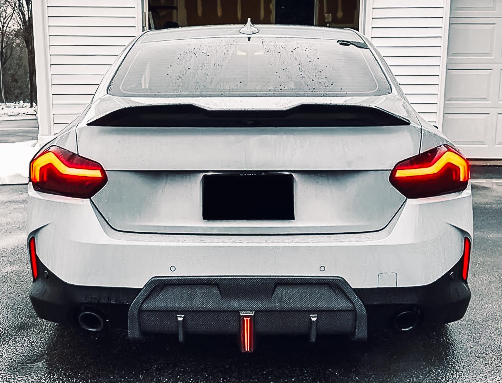 Carbon Fiber Full Rear Diffuser w/ LED Brake Light - BMW G42 M240i