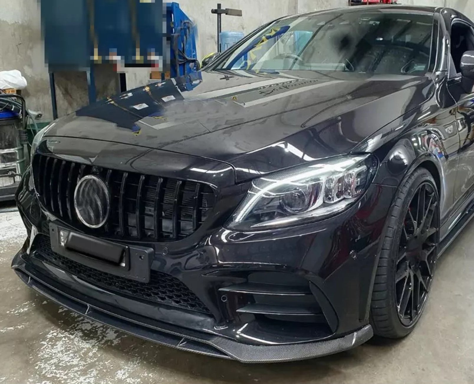 Carbon Fiber Performance Front Lip (V1) - Mercedes W205 C43 AMG (2019+)