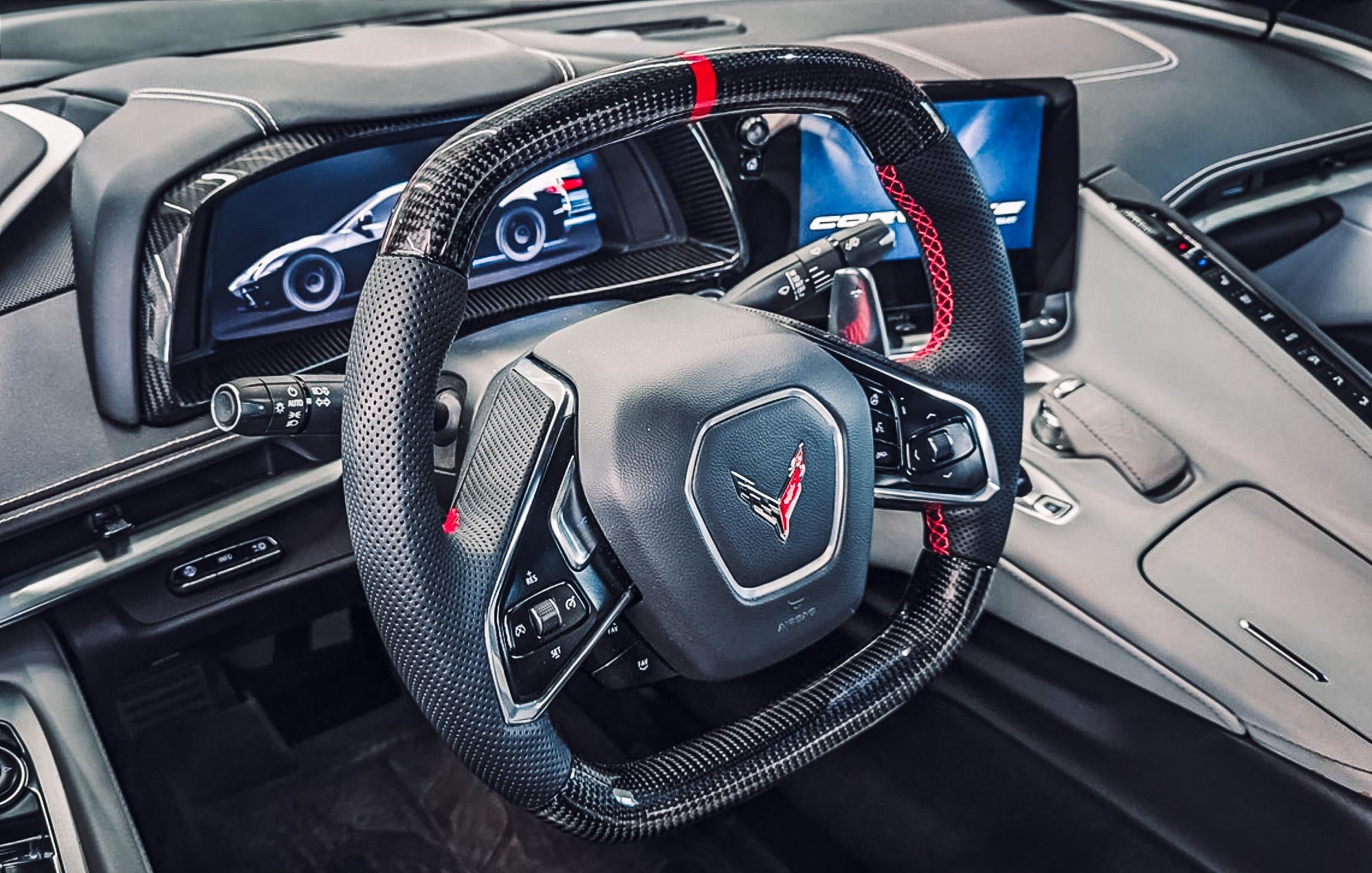 Fully Custom Carbon Fiber Steering Wheel - Corvette C8