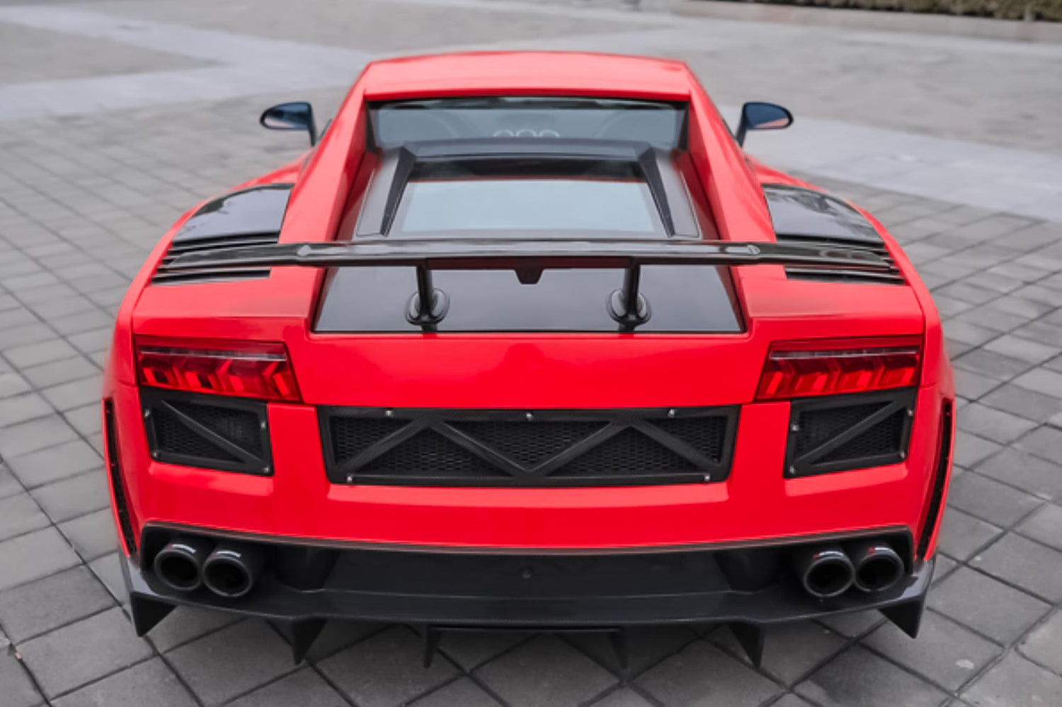 Carbon Fiber Rear Engine Cover (Factory Glass Window Not Included) - Lamborghini Gallardo Coupe (2004-2008)