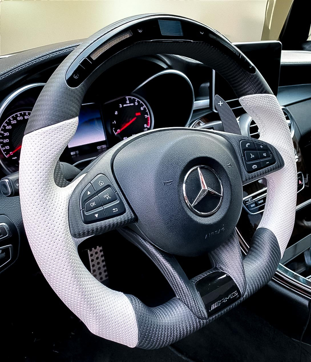 Fully Custom Carbon Fiber Steering Wheel - Mercedes AMG Style V1 (2010-2019)