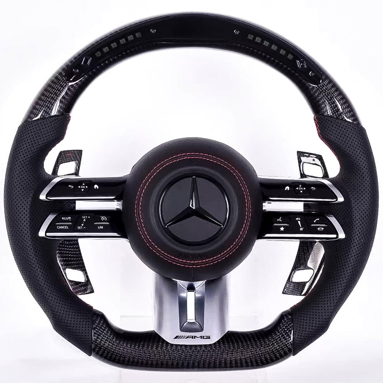 Fully Custom Carbon Fiber Steering Wheel - Mercedes AMG Style V3