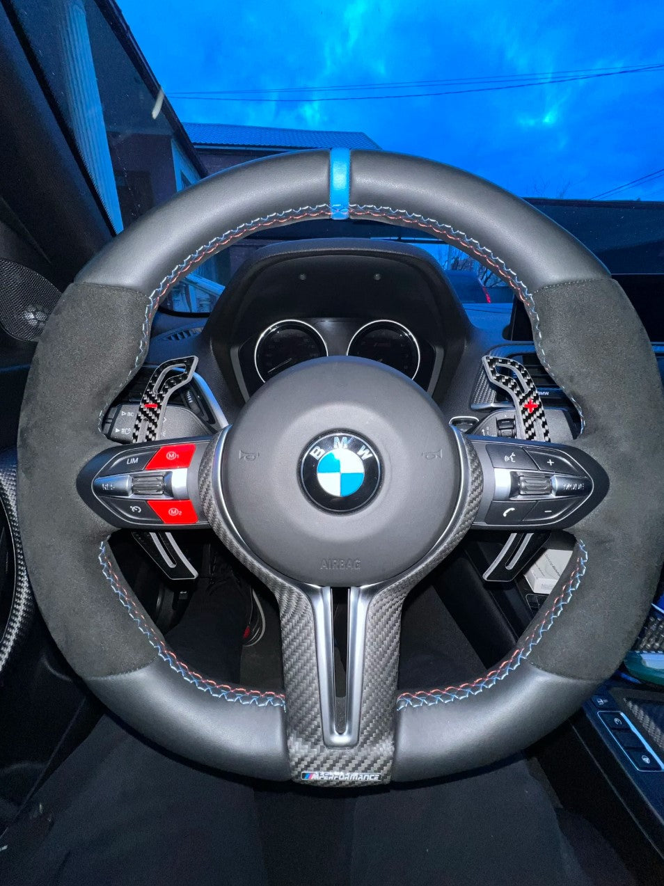 Carbon Fiber Steering Wheel Trim Cover - BMW F80 M3 / F82 F83 M4