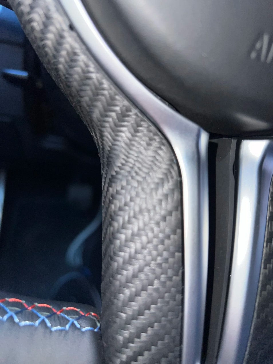 Carbon Fiber Steering Wheel Trim Cover - BMW F80 M3 / F82 F83 M4