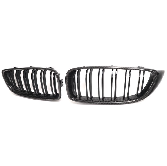 Carbon Fiber Front Kidney Grilles (Dual Slat) - BMW F32 F33 F36