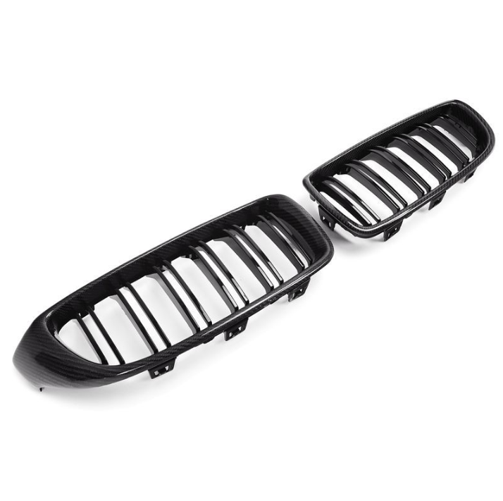 Carbon Fiber Front Kidney Grilles (Dual Slat) - BMW F32 F33 F36