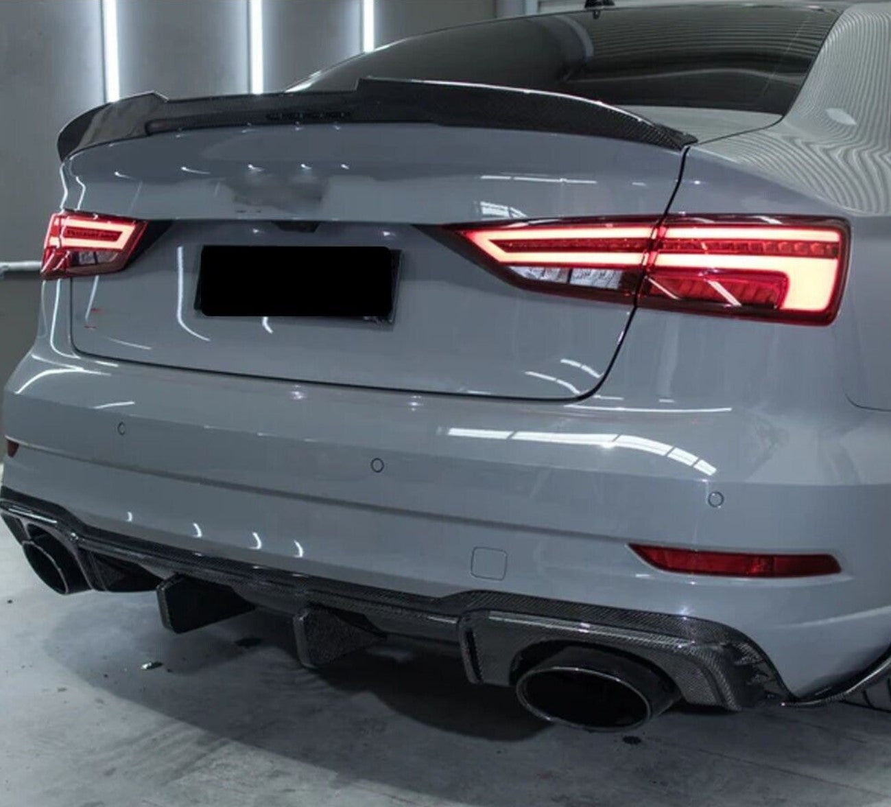 Carbon Fiber Rear Diffuser - Audi RS3 (2017-2019)