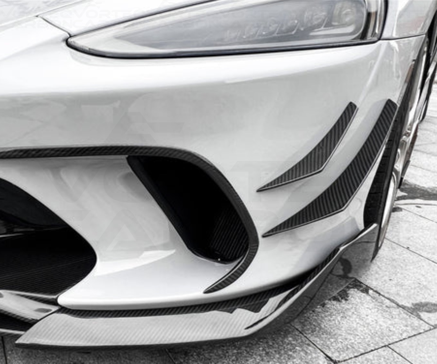 vorteq carbon fiber mclaren gt wp style front canards