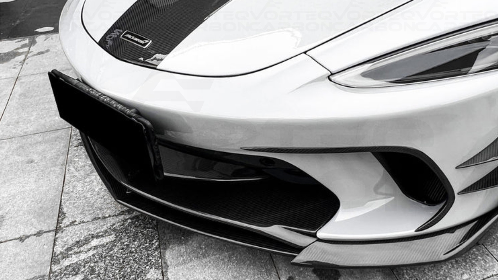 vorteq carbon fiber mclaren gt wp style front center lip