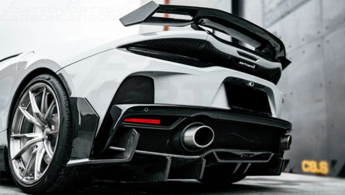 vorteq carbon fiber mclaren gt wp style rear diffuser