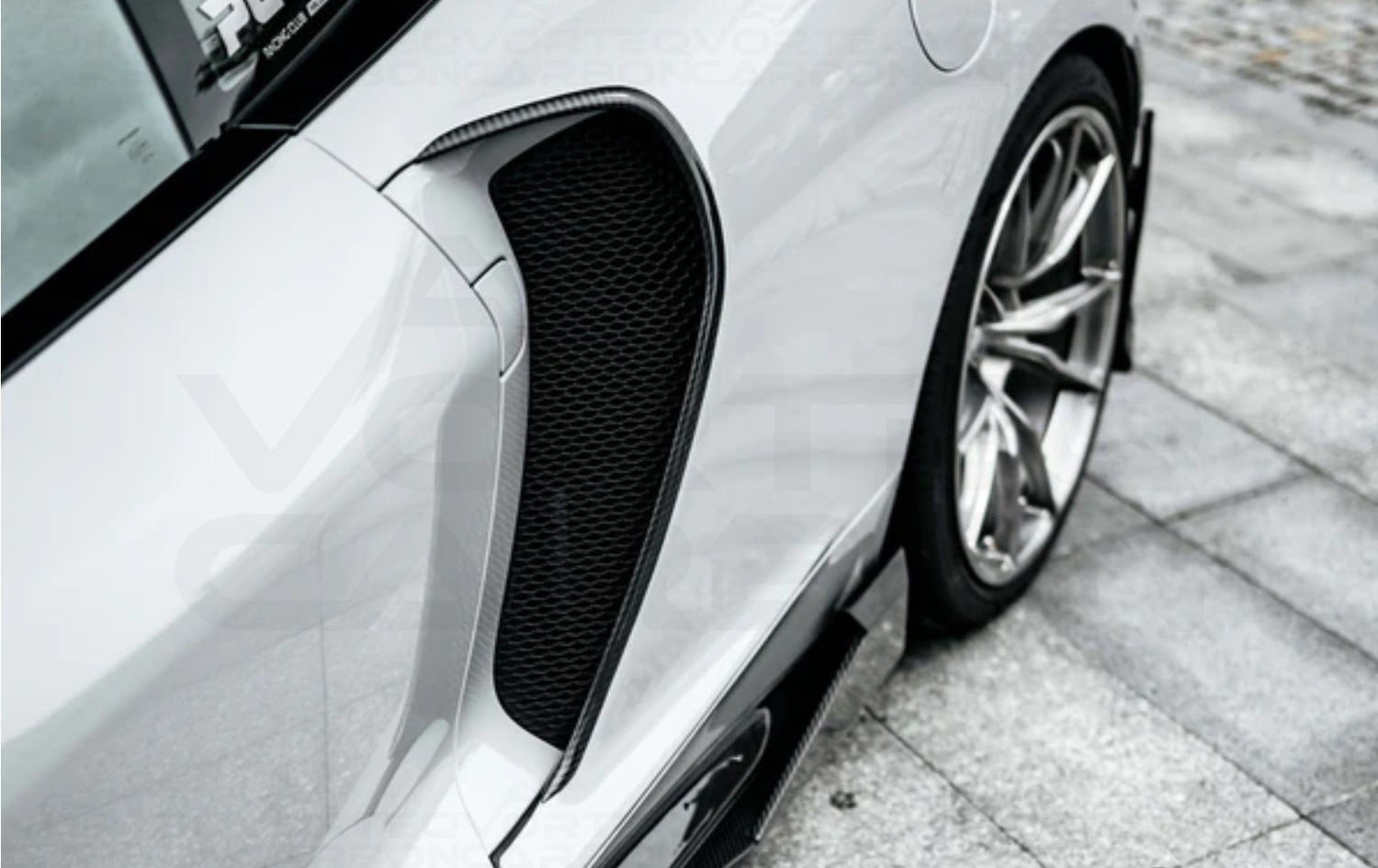 vorteq carbon fiber mclaren gt wp style side air vent trim