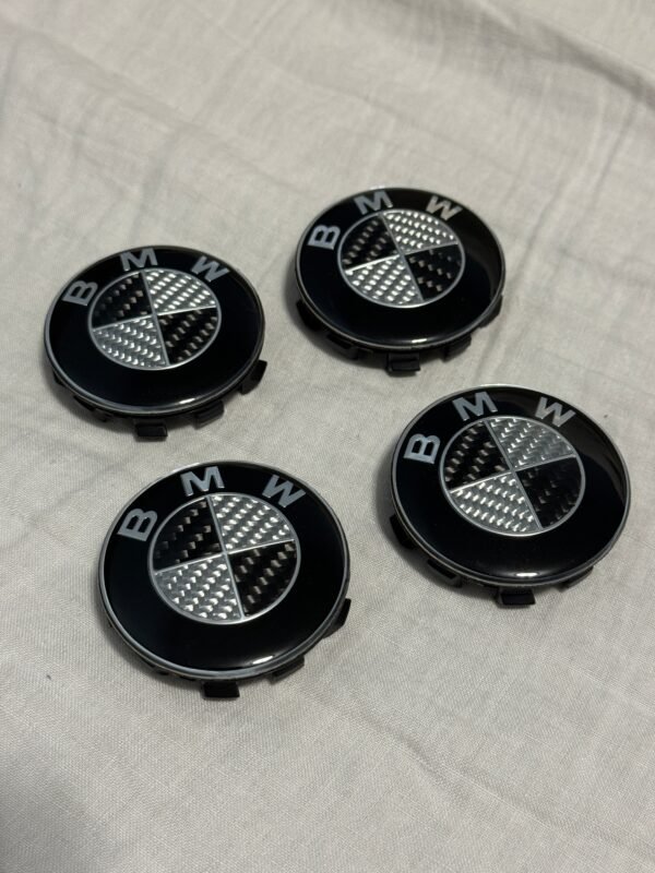 BMW Black & White Carbon Fiber Emblem Replacement Set (7 Piece) (2019+)