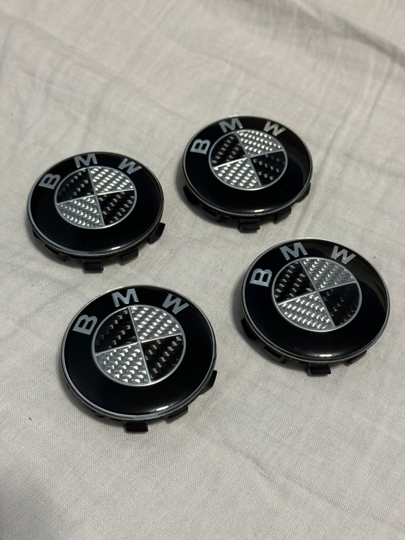 BMW Black & White Carbon Fiber Emblem Replacement Set (7 Piece) (2019+)