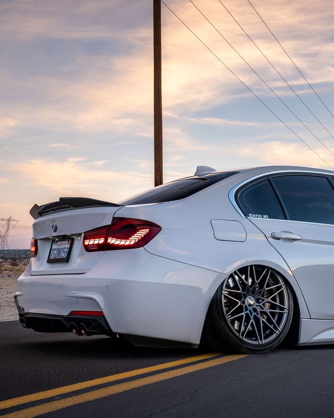 Carbon Fiber Trunk Spoiler PSM High Kick Style - BMW F30 / F80 M3 (2012–2018)