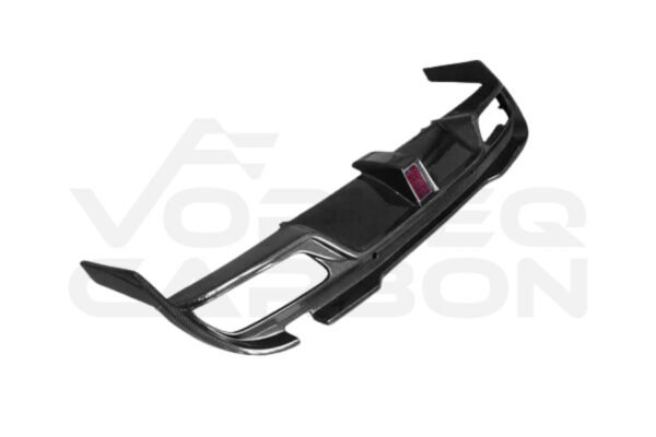 Carbon Fiber Rear Diffuser w/ LED & Rear Canards - Mercedes Benz W205 C63/S AMG Sedan (2015-2021)