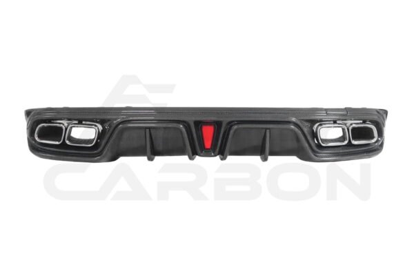 Carbon Fiber I Style Rear Diffuser w/ Reflectors & Exhaust Tips - Mercedes Benz AMG GT50 GT53 GT43 4 Door Coupe X290 (2019-2024)