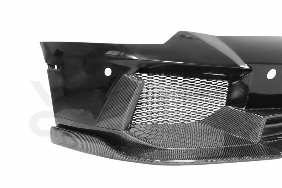 Partial Carbon Fiber D Style Front Bumper - Lamborghini Aventador LP700 LP720 LP750 LP740 Coupe/Roadster (2011-2021)