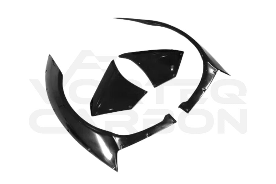 Unpainted DE Style Front Wide Fender Flares - Lamborghini Aventador LP700 LP720 LP740 LP750 Coupe/Roadster (2011-2021)