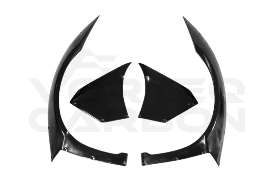 Unpainted DE Style Front Wide Fender Flares - Lamborghini Aventador LP700 LP720 LP740 LP750 Coupe/Roadster (2011-2021)