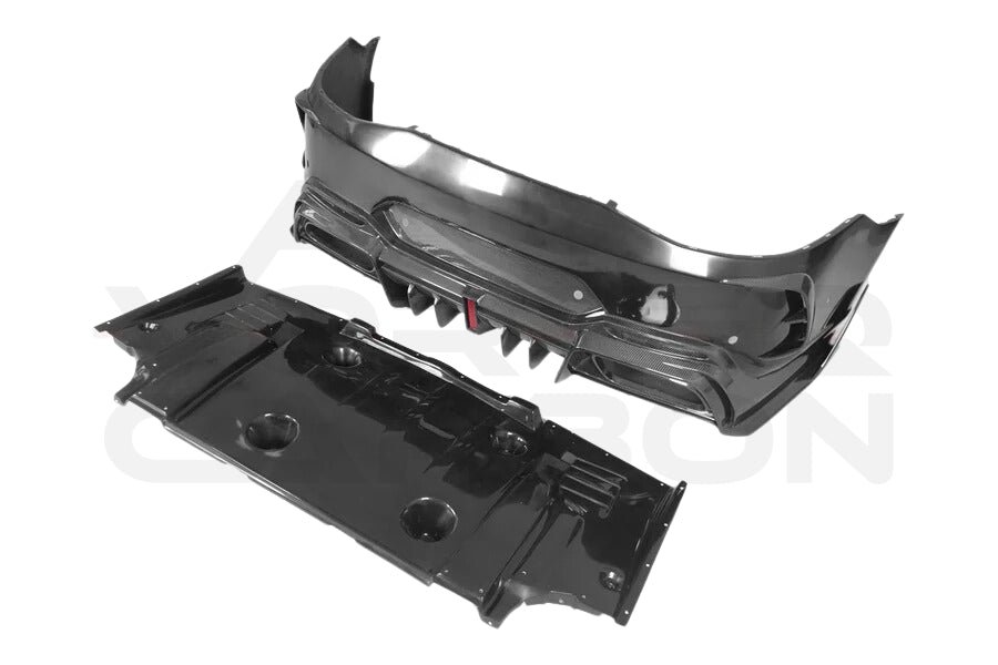 Partial Carbon Fiber I Style Rear Bumper -  Mercedes AMG GT50 GT53 GT43 GT63 GT63S 4 Door Coupe X290 (2019-2024)