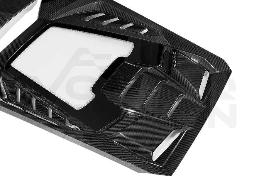 Carbon Fiber Technica Style Rear Engine Hood - Lamborghini Huracan LP610 / LP580 / EVO Coupe (2015-2025)