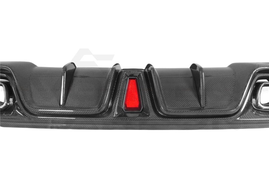 Carbon Fiber I Style Rear Diffuser w/ Reflectors & Exhaust Tips - Mercedes Benz AMG GT50 GT53 GT43 4 Door Coupe X290 (2019-2024)