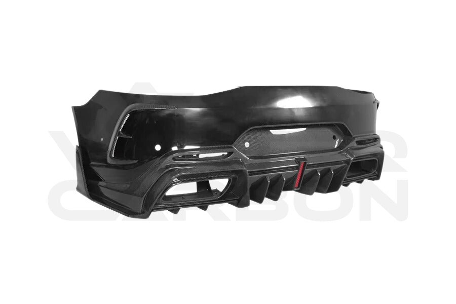 Partial Carbon Fiber I Style Rear Bumper -  Mercedes AMG GT50 GT53 GT43 GT63 GT63S 4 Door Coupe X290 (2019-2024)