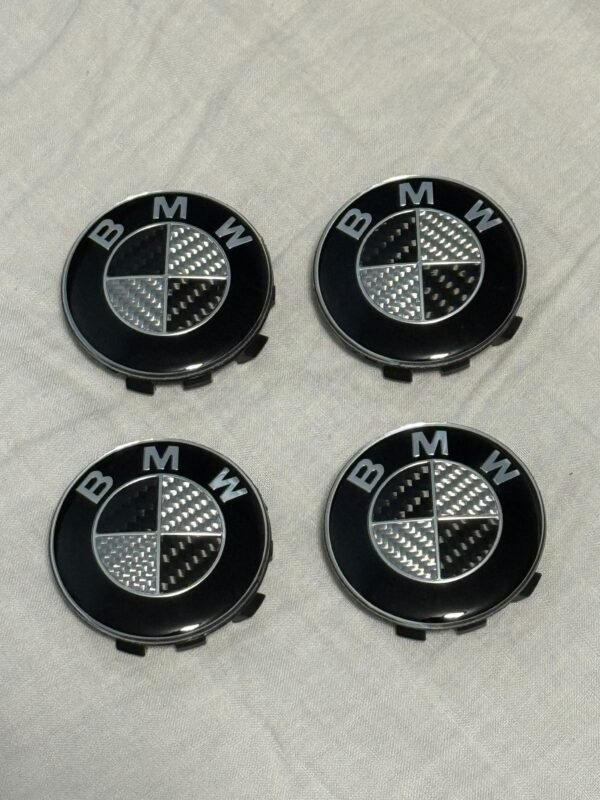 BMW Black & White Carbon Fiber Emblem Replacement Set (7 Piece) (2019+)