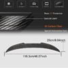 Carbon Fiber Trunk Spoiler PSM High Kick Style - BMW E90 E92 E93 3 Series & M3 (2006-2013)