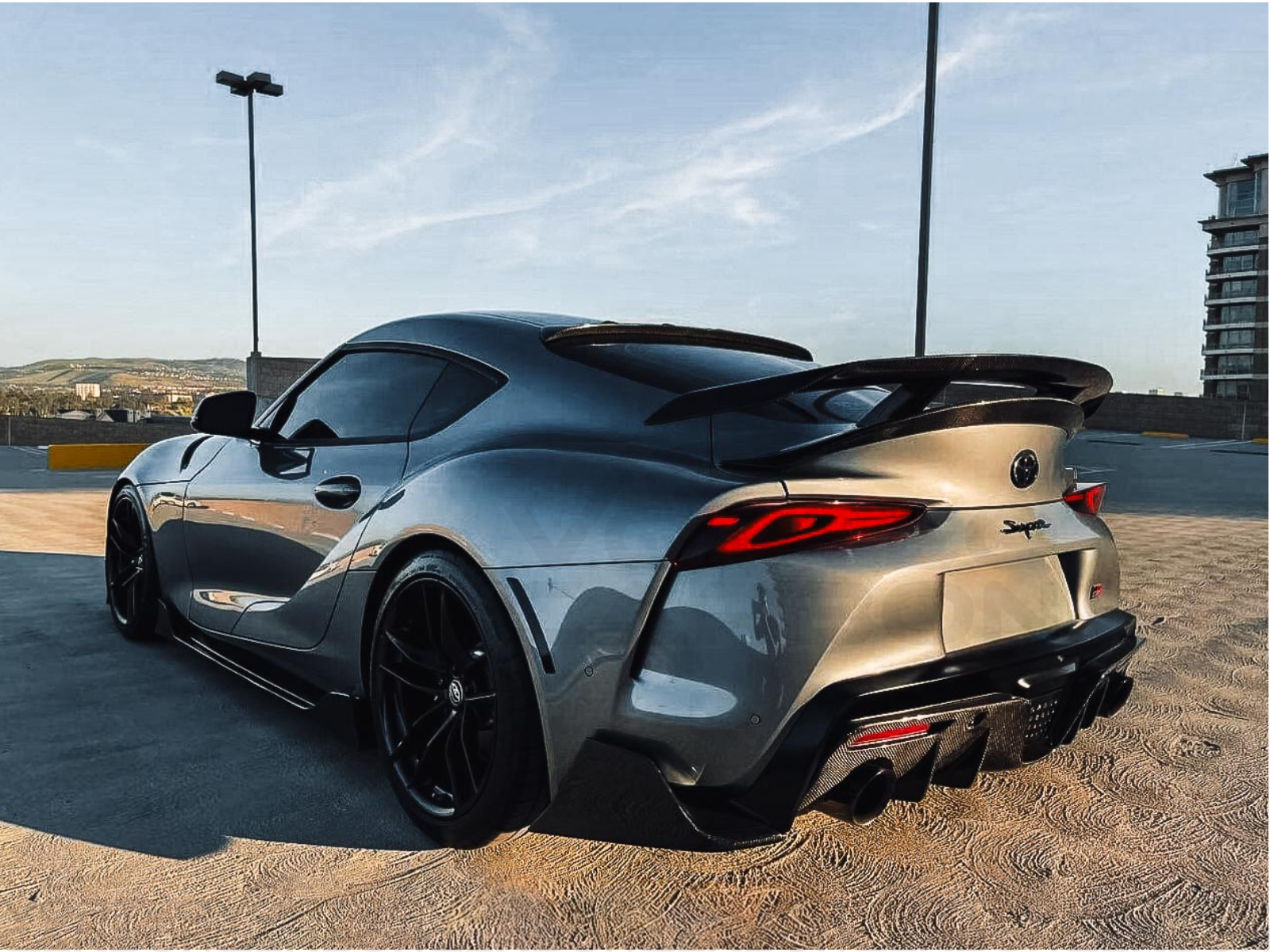 Carbon Fiber Aero Rear Diffuser With Rear Canards - Toyota Supra A90 A91 (2020+)