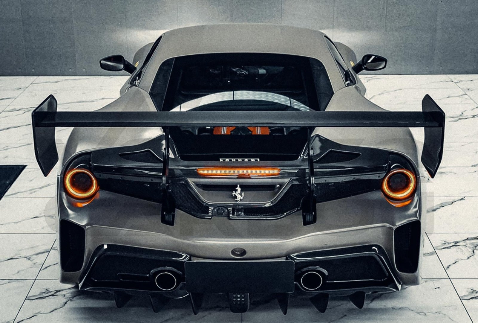 Carbon Fiber CEM Style Big Wing - Ferrari 488 GTB & Spyder (2015-2020)