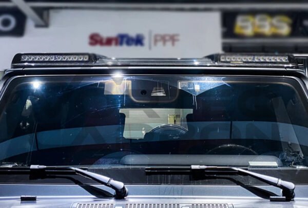 Carbon Fiber Front Roof Spoiler With LED Lights (V1) - Mercedes G Wagon G550 G63 AMG (W464 G-Class) (2019+)