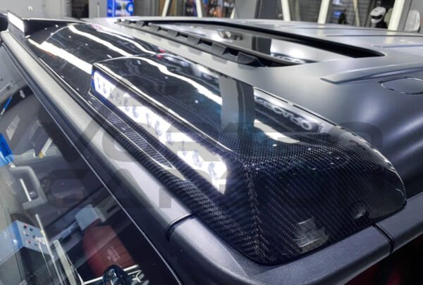 Carbon Fiber Front Roof Spoiler With LED Lights (V1) - Mercedes G Wagon G550 G63 AMG (W464 G-Class) (2019+)