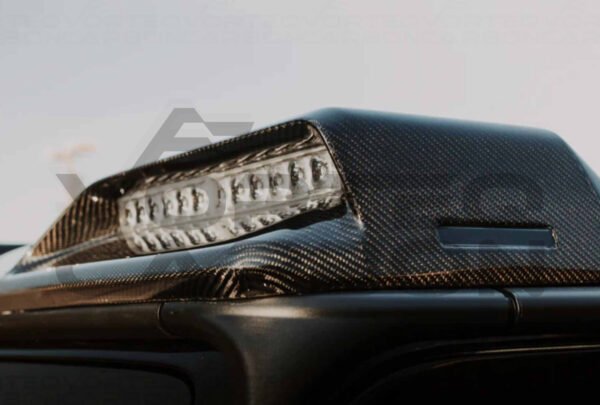 Carbon Fiber Front Roof Spoiler With LED Lights (V2) - Mercedes G Wagon G550 G63 AMG (W464 G-Class) (2019+)