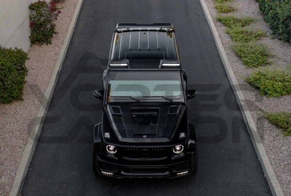 Carbon Fiber Front Roof Spoiler With LED Lights (V2) - Mercedes G Wagon G550 G63 AMG (W464 G-Class) (2019+)