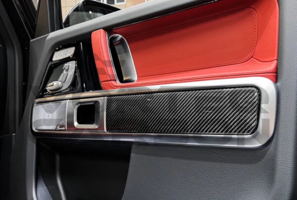 Carbon Fiber Interior Door Trim Replacement (4 Pieces) - Mercedes G Wagon G550 G63 AMG (W464 G-Class) (2019+)
