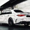 Carbon Fiber M Style Rear Diffuser w/ LED & Exhaust Tips - Mercedes Benz S Class W223 Sedan (2021-2024)