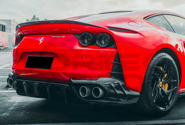 Carbon Fiber M Style Rear Diffuser w/ LED Light - Ferrari 812 Superfast (2018-UP)