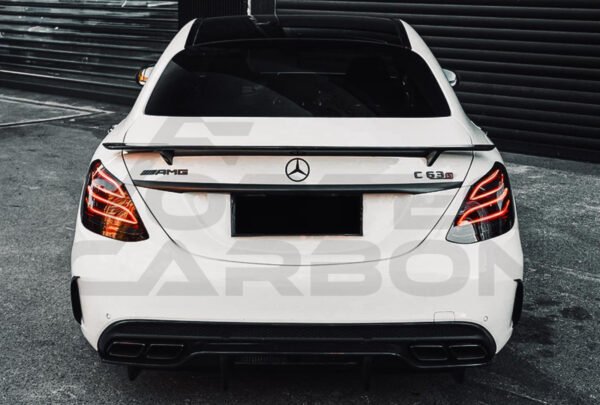 Carbon Fiber P Style Rear Diffuser - Mercedes Benz W205 C63/S AMG Sedan (2015-2021)