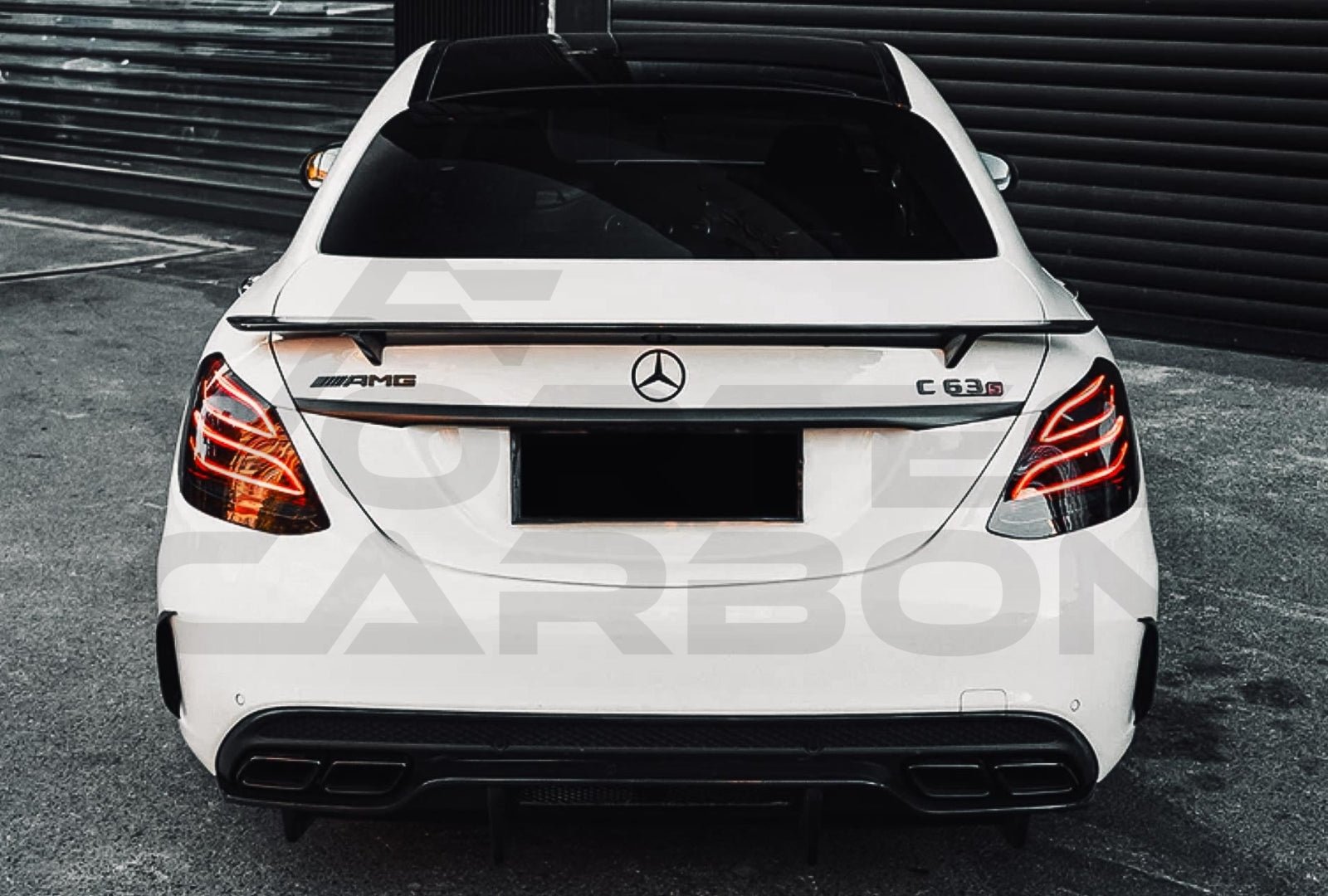 Carbon Fiber P Style Rear Diffuser - Mercedes Benz W205 C63/S AMG Sedan (2015-2021)