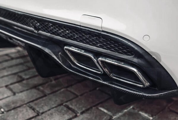 Carbon Fiber P Style Rear Diffuser - Mercedes Benz W205 C63/S AMG Sedan (2015-2021)