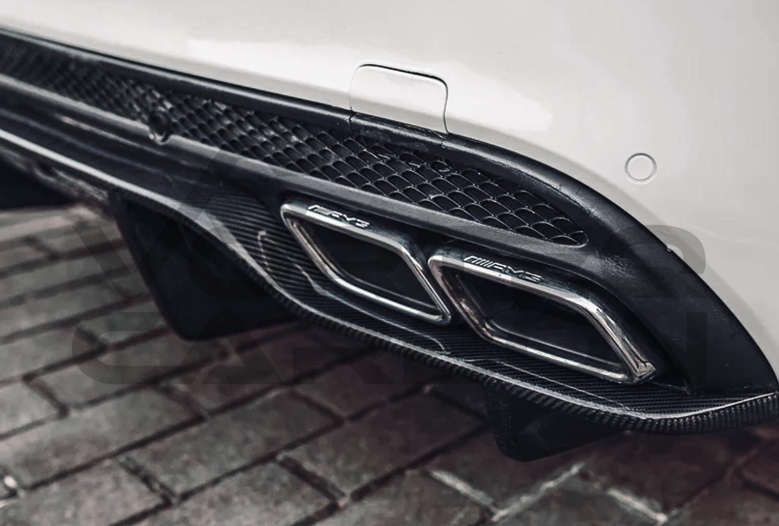 Carbon Fiber P Style Rear Diffuser - Mercedes Benz W205 C63/S AMG Sedan (2015-2021)
