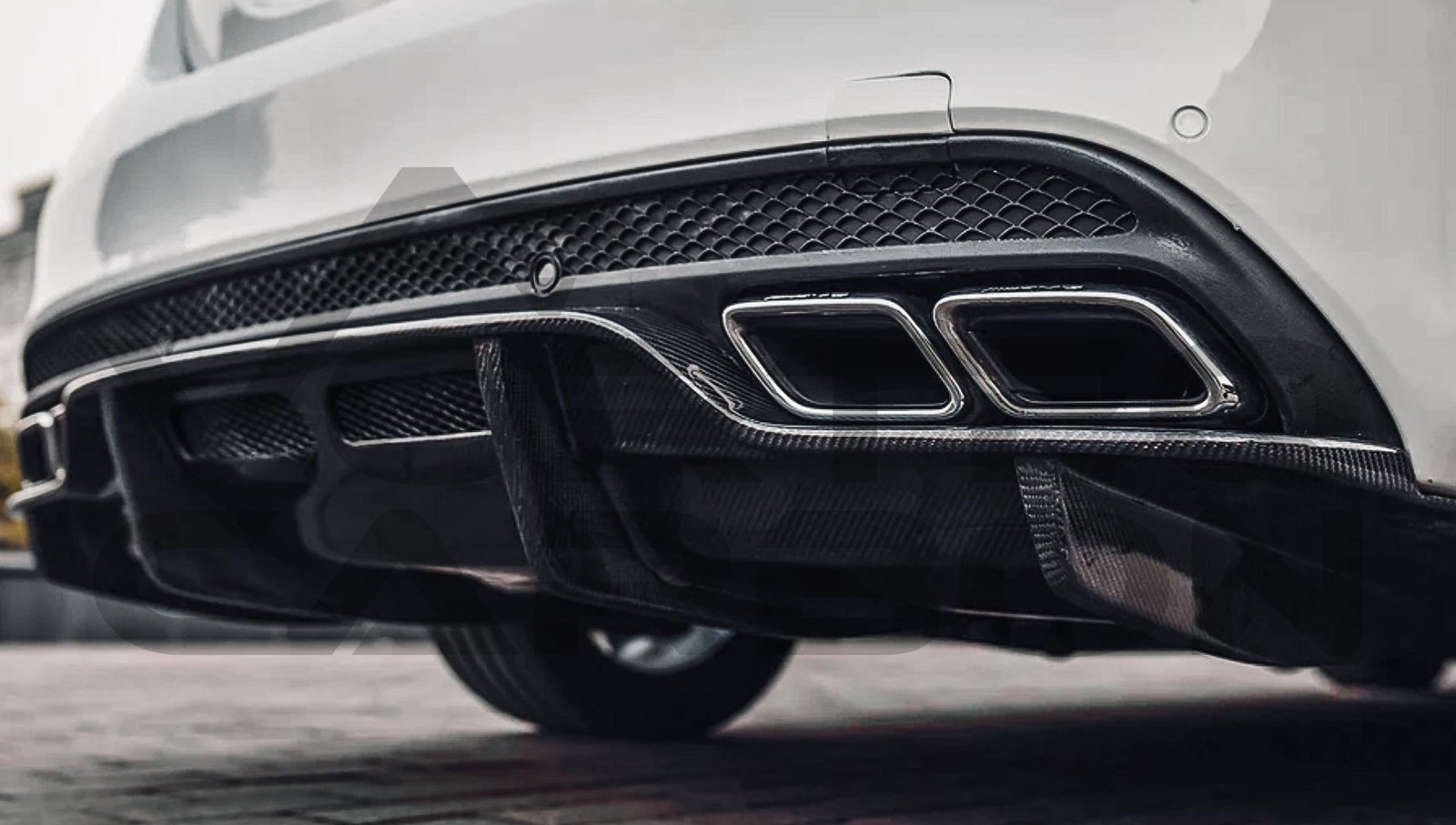Carbon Fiber P Style Rear Diffuser - Mercedes Benz W205 C63/S AMG Sedan (2015-2021)